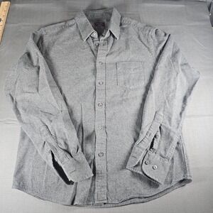 UNTUCKit Sherwood Flannel Button Down Shirt Men's Medium Gray Regular Fit